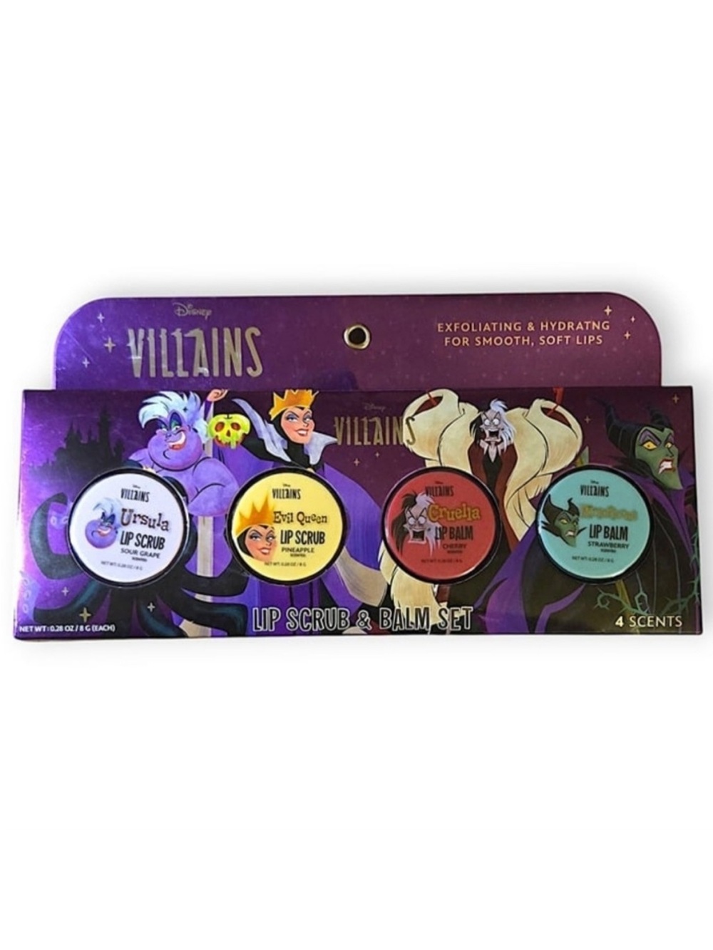 Disney Villains Kids Lip Scrub & Balm Set - Purple